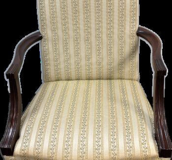 Vintage Hickory Chair Upholstered Mahogany Lolling chair